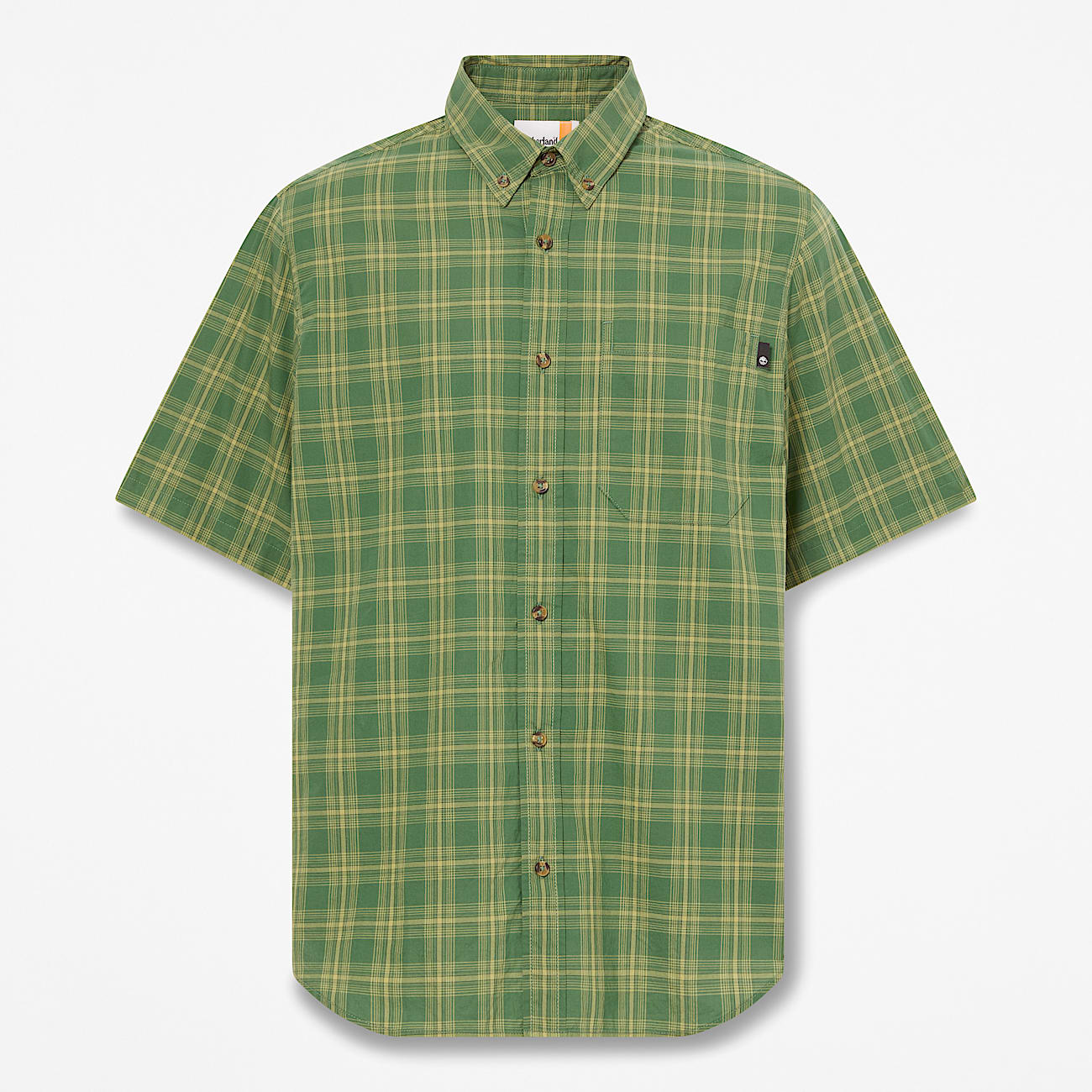 Men's Checkered Poplin Short-Sleeve Shirt